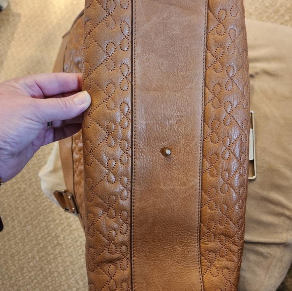 RARE! Anya Hindmarch London Luxe Satchel Handbag in Camel Leather - Picture 10 of 16